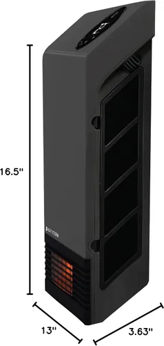Vista 15 de Heat Storm - Calentador infrarrojo de pared HS-1000-WX para interiores, ahorrador de espacio, 1000 vatios, con control remoto, rejilla segura al Gris