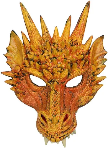 Vista 8 de Himine - Máscara de cosplay de cabeza de dragón para festival, fiesta y Halloween Negro