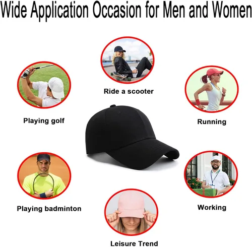 Vista 4 de NPQQUAN Gorras de béisbol rígidas estructuradas para hombres y mujeres