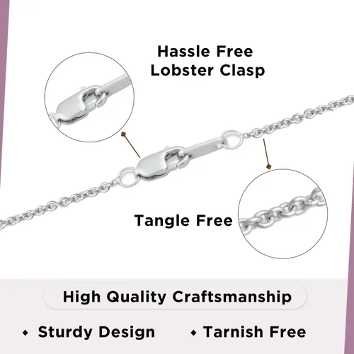 Vista 5 de Jewelili Collar con colgante de plata de ley para mamá y niños