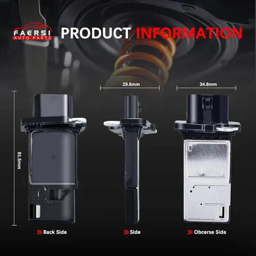 Vista 8 de FAERSI Sensor de Medida de Flujo de Aire MAF 22680-7S000 AF10141 para 2003-2014 Altima y 2004-14 Maxima y 07-12 Sentra y 05-15 Xterra y 2003-2014
