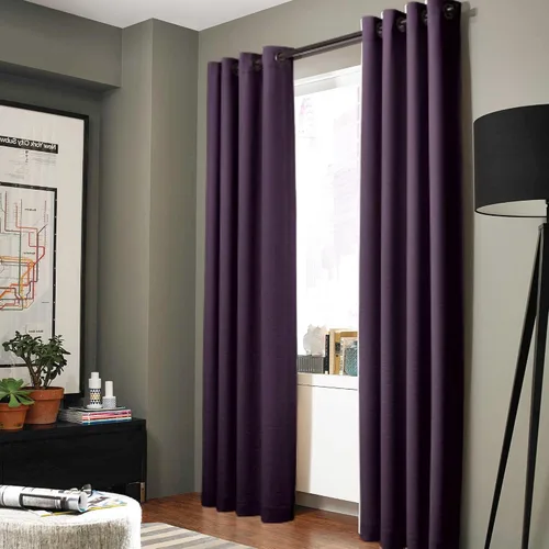 Vista 9 de Gorgeous Home - Panel de cortina de ventana de lino K92 de 1 pieza, liso, con ojales de bronce, 3 capas de forro de espuma, 100% térmica