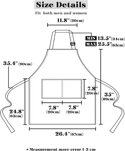 Vista 7 de Delantal con peto de otoño de Acción de Gracias con bolsillos, impermeable, delantal ajustable para hombres y mujeres, cosecha de calabaza, floral