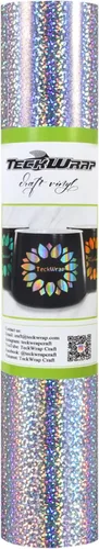Vista 10 de TECKWRAP Vinilo holográfico permanente cromado metálico azul brillante, 1 x 5 pies