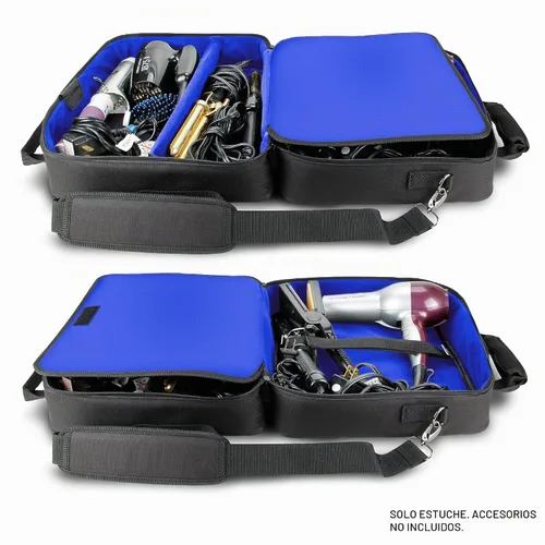 Vista 2 de Bolsa de viaje grande para estilista de USA Gear - Estuche para salón de cabello - Interior personalizable con divisores ajustables - Se adapta a