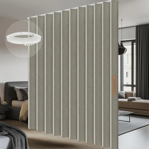 Vista 11 de Cortinas 100% opacas para puertas corredizas de cristal, cortinas extra anchas para puerta corrediza de patio, incluyen riel de cortina de techo