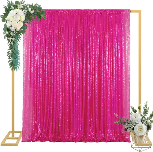 Vista 27 de ShinyBeauty Cortinas de lentejuelas 2 paneles de 2 x 8 pies, cortinas de fondo de fiesta verde azulado con purpurina para bodas, Navidad, Año Nuevo