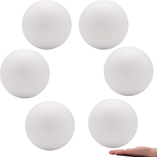 Vista 2 de Crafare Paquete de 2 bolas de espuma blancas de 6 pulgadas para 2