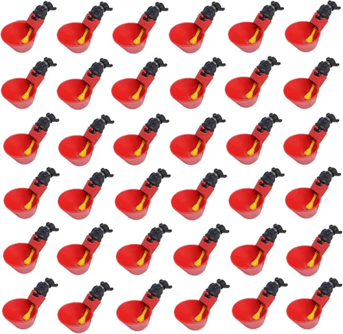 Vista 9 de DoubleWood Paquete de 12 tazas de riego para beber pollo de la máquina de beber de aves de corral completamente automáticas (12)