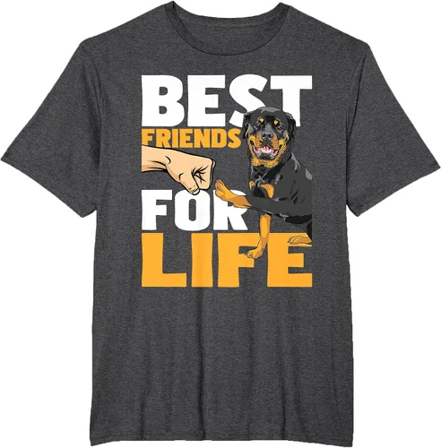 Vista 79 de Best Friends for Life - Rottweiler Animal Dog Lover Breeder T-Shirt