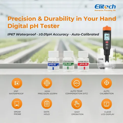 Vista 8 de Elitech PHM-230 - Medidor digital profesional para agua y soluciones
