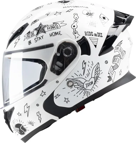 Vista 12 de Casco integral para hombres y mujeres adultos con protector solar ahumado