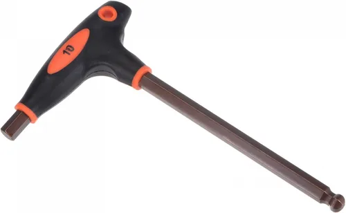 Vista 11 de uxcell Llave inglesa con mango en T de llave hexagonal de extremo de bola de 0.079 in, acero métrico S2