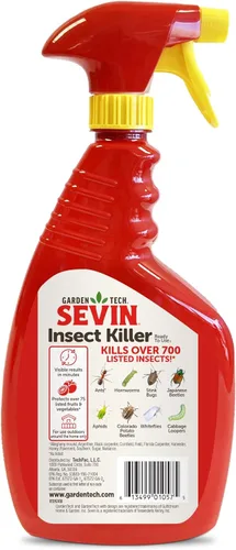 Vista 17 de Sevin Insecticida Listo para Usar 32 oz Mata al contacto, más de 700 insectos listados, espray de control de plagas, agita y rocía