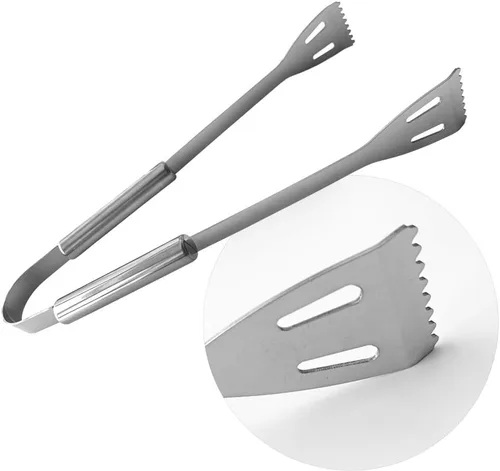 Vista 3 de Juego de herramientas para asar a la parrilla de barbacoa - Accesorios de parrilla de acero inoxidable con bolsa portátil gratis. (5PCS)