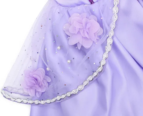 Vista 8 de Eledobby Disfraz de princesa Sofía para niñas pequeñas Halloween cosplay disfraces de cumpleaños fiestas de Navidad