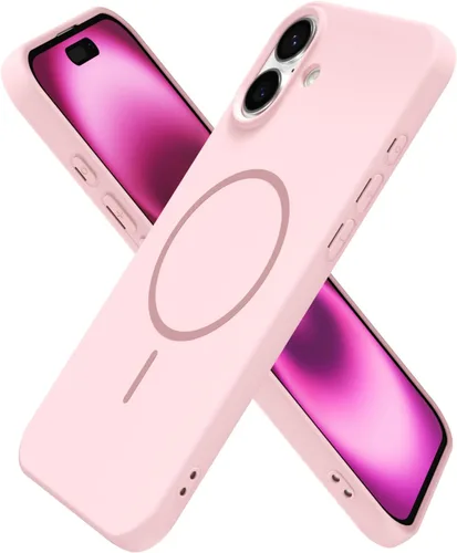 Vista 17 de Oakxco Funda de Silicona Mag Safe para iPhone 12 Pro Max, Funda Magnética Delgada y Fina Compatible con Carga Inalámbrica MagSafe, Bonita Funda