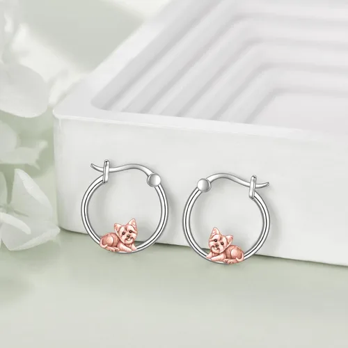 Vista 109 de VONALA Bonitos aretes de aro de plata de ley 925, regalos de cumpleaños para mujer