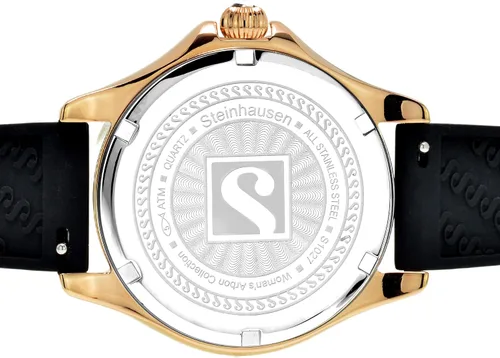 Vista 3 de Steinhausen Arbon Collection - Reloj para mujer con banda intercambiable de silicona de acero inoxidable