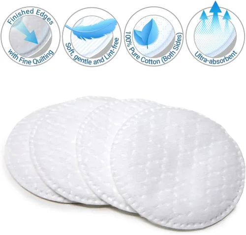 Vista 4 de ForPro Professional Collection ForPro - Rondas de algodón cosido de alta calidad, almohadillas de algodón 100% puro para quitar maquillaje, esmalte