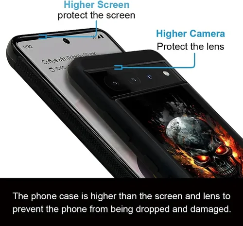 Vista 1971 de Compatible con Google Pixel 4A 5G Mobile Case Creative Acrylic Panel trasero Silicona Protección Grip especialmente diseñado para Google Pixel 4A 5G