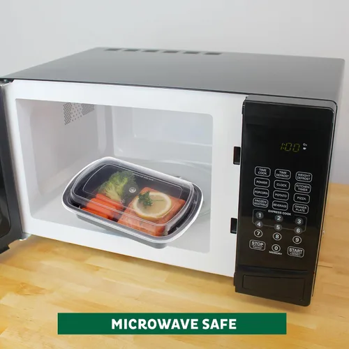 Vista 6 de Freshware Recipientes de comida (paquete de 150) recipientes de alimentos con tapas, caja Bento, apilables, aptos para microondas y lavavajillas