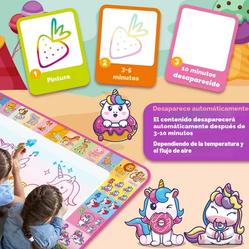 Vista 3 de Alfombrilla de Dibujo de Agua Aqua - Alfombrilla de Dibujo para Niños, Juguetes Educativos para Niños Pequeños de 3, 4, 5, 6, 7 y 8 Años, Regalos