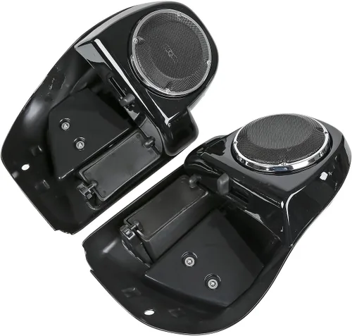 Vista 5 de XMT-MOTO Carenado inferior ventilado de pierna refrigerado por aire con altavoces y rejillas de 6.5 pulgadas para modelos Harley Touring Road King