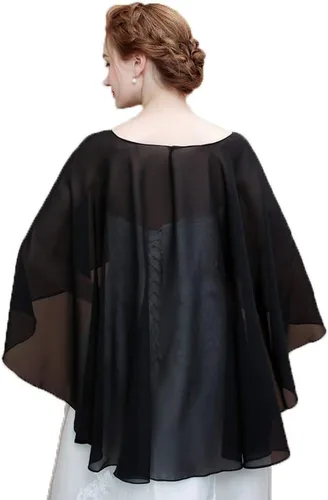 Vista 3 de Chales y envolturas de gasa suave para mujer, para bodas formales, veladas, bufandas