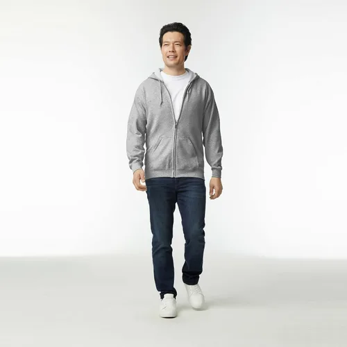 Vista 6 de Gildan Sudadera con capucha y cremallera completa para hombre