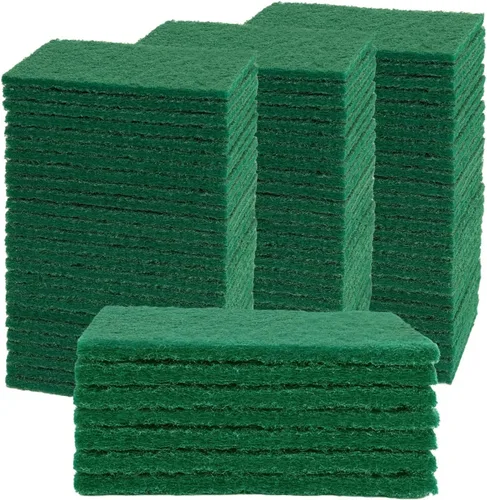 Vista 8 de YoleShy 20 almohadillas para fregar, estropajos de platos, 4.5 x 6 pulgadas, reutilizables, verdes, para el hogar, para platos, fregadores de cocina