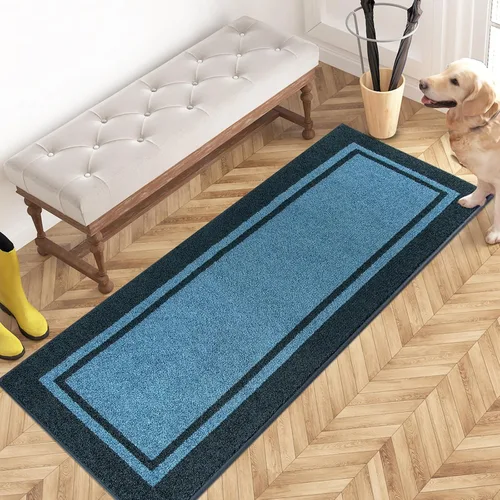 Vista 33 de PURRUGS Tapete para puerta con atrapamiento de suciedad, 20 x 32 pulgadas, antideslizante, lavable a máquina, tapete de entrada, tapete para puerta