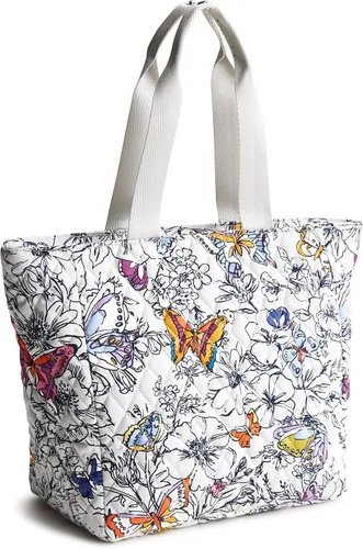 Vista 9 de Vera Bradley Women's Premium Cotton Lunch Tote Bag Colorido ramo.