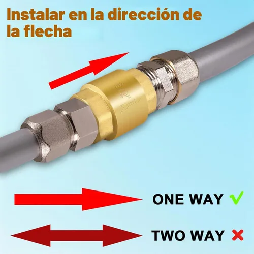 Vista 5 de Boltigen Válvula de retención de resorte de latón macizo, rosca hembra NPT de 1-1/2 pulgadas, sin retorno, válvula de retención de agua vertical