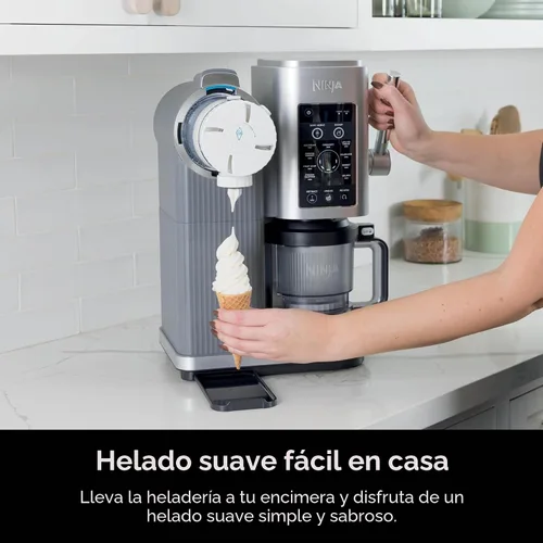 Vista 9 de Ninja CREAMi - Remolino (reacondicionado) para hacer helados y servir suaves, sorbete, batido, yogur congelado, programa bajo en calorías 13 en 1
