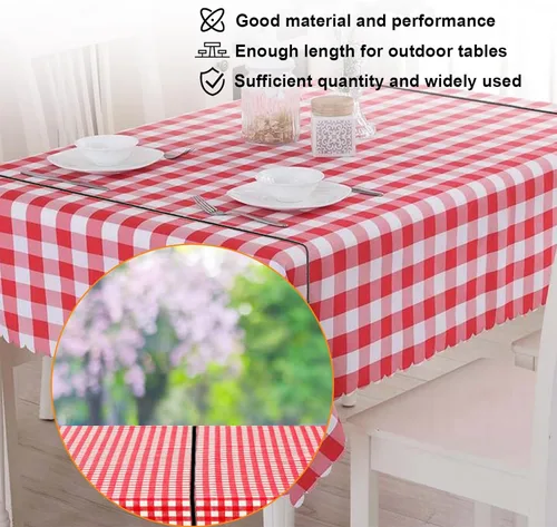 Vista 6 de Bandas elásticas para mantel de mesa, 10 unidades, color negro, elástico, resistente al viento, para sujetar el mantel para exteriores, cocina