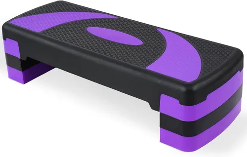 Vista 13 de BalanceFrom 31-inch Aerobic Step Platform Trainer with 3 Adjustable Risers Negro