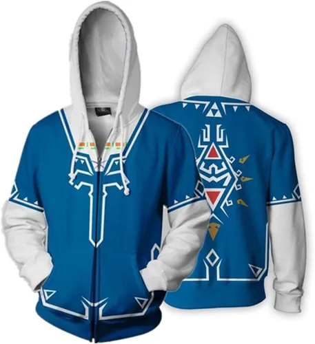 Vista 3 de Cosplay Life Legend of Zelda Breath of The Wild Twilight Princess Kangaroo Pocket Cosplay Sudaderas - Suéteres unisex