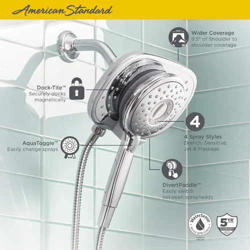 Vista 3 de American Standard Regadera 9038254.002 Spectra Dou 1.8 CH 1.8, 9038254.295