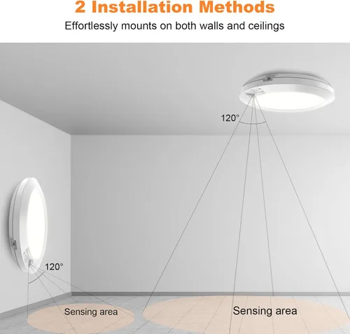 Vista 4 de Luz con sensor de movimiento a pilas para interiores, 6.3 pulgadas, 210 lm, 6000 K blanco frío, inalámbrico adhesivo o montaje de tornillo