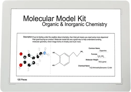 Vista 7 de Parco Scientific Kit de modelo molecular PCM007 125PCs