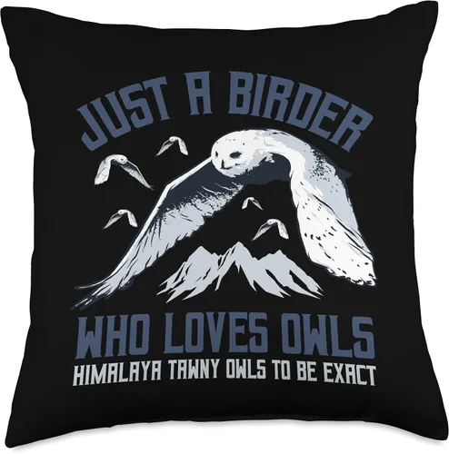 Vista 4 de Gartenvögel Birder Vögel Piepmatz Just A Birder Who Loves Owls Bird Watcher - Almohada de 16 x 16 pulgadas, multicolor