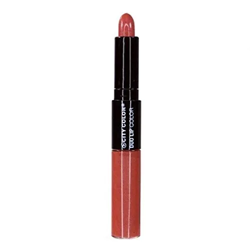 Vista 3 de Color City, Duo Lip Color 2 en 1, lápiz labial y brillo labial (melón)
