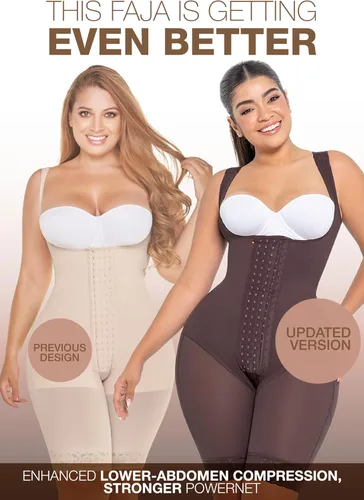 Vista 6 de MARIAE FAJAS Body moldeador con control de abdomen y busto abierto colombiano