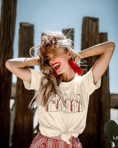 Vista 3 de Camiseta para amantes de la música, camiseta para mujer, álbum de cantante, regalo para fanáticos, camiseta de rock casual para concierto