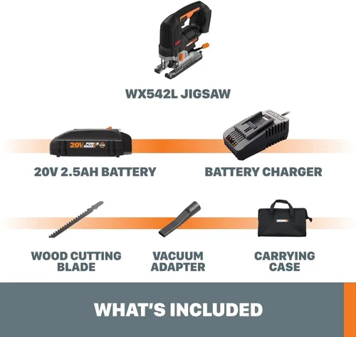 Vista 6 de Worx NITRO - Rompecabezas inalámbrico Power Share de 20 V con motor sin escobillas, WX542L (batería y cargador incluidos)