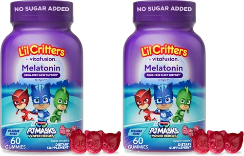 Vista 13 de L'il Critters PJ Masks - Suplementos de gomitas de melatonina, 60 gomitas