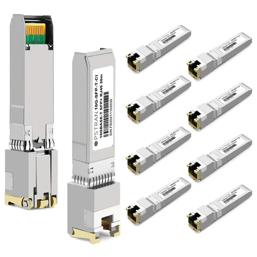 Vista 41 de Módulo transceptor de cobre 10GBASE-T SFP+ RJ45 compatible con Arista SFP-10GE-T 10G SFP+ 98.4 ft Cat6a/7