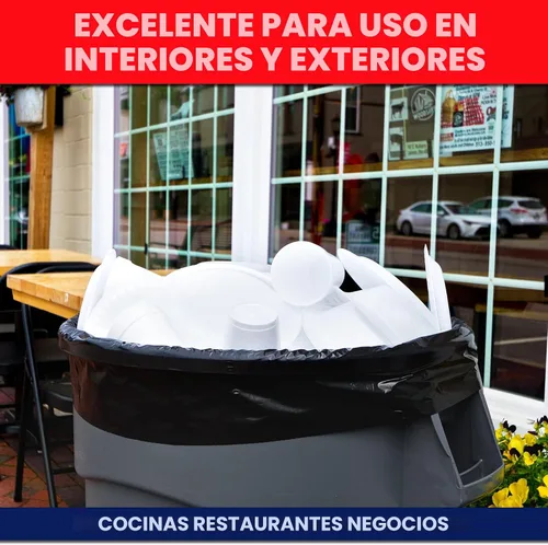 Vista 2 de Tasker Bolsas de basura de 55 galones resistentes, extra grandes