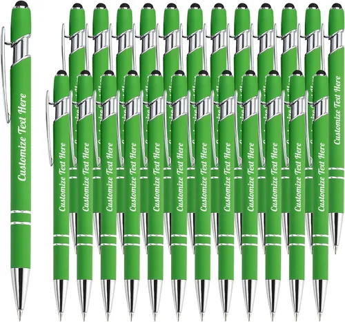 Vista 117 de Hasta 500 bolígrafos personalizados a granel con logotipo de mensaje de nombre comercial, bolígrafos grabados personalizados con lápiz óptico